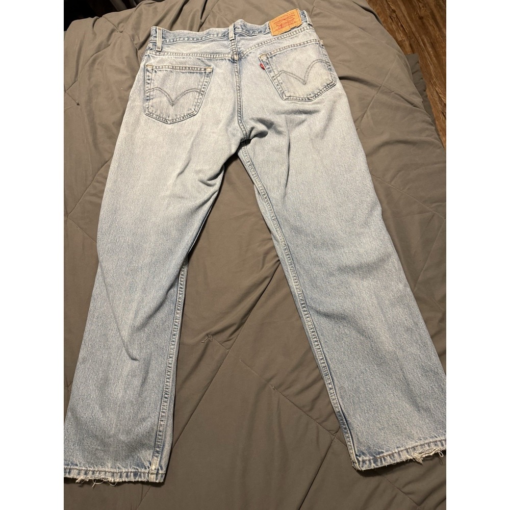 Vintage Levis 505‎ Men's Jeans Size 34x30 Fits Light Wash Distressed Y2K - Picture 10 of 10